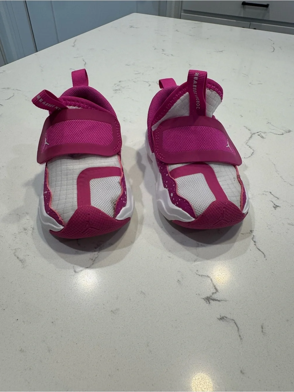 Pink and white Jordan 23/7.2 EasyOn Toddler Shoes size 4C DQ9294-605